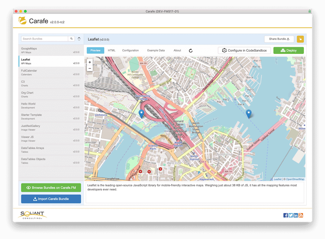 Documentation for Carafe A Free JavaScript + FileMaker Tool