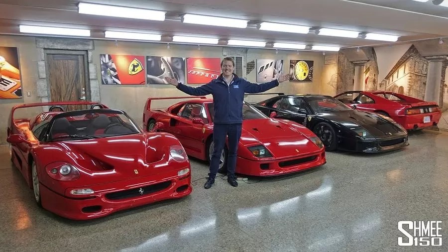 Секретный подземный гараж миллионера, наполненный редкими Ferrari