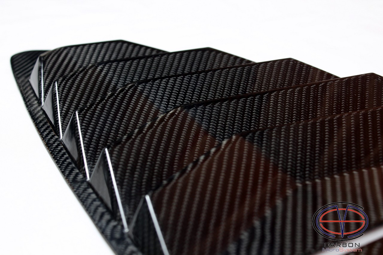 Rear Louver Quarter Window panel from carbon fiber