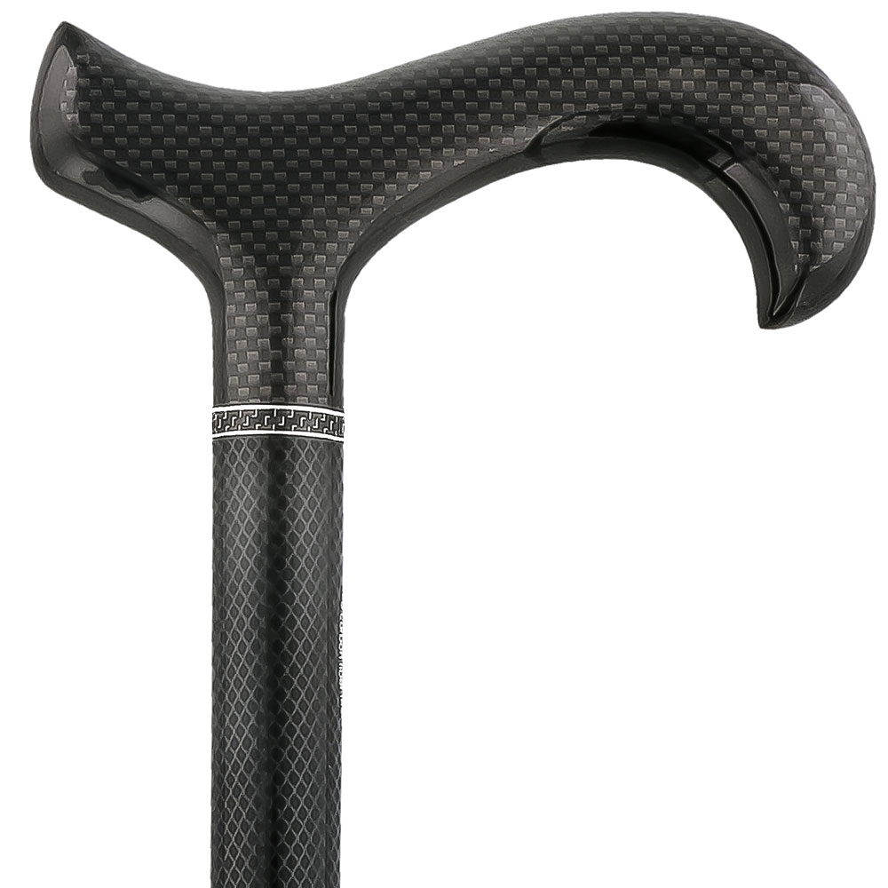 HOUSE FLAME DERBY WALKING CANE WITH MESH CARBON FIBER SHAFT Carbon Canes