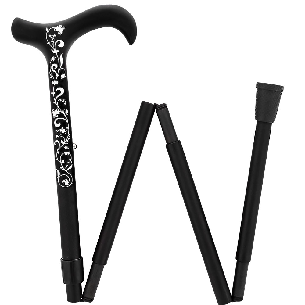 LILY OF THE VALLEY CARBON FIBER FOLDING ADJUSTABLE CANE Carbon Canes