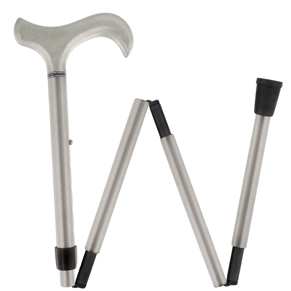 ENERGETIC METALLIC PLATINUM ADJUSTABLE & FOLDING DERBY CARBON FIBER