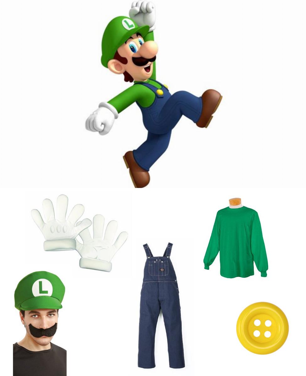 Luigi Costume Carbon Costume DIY DressUp Guides for Cosplay