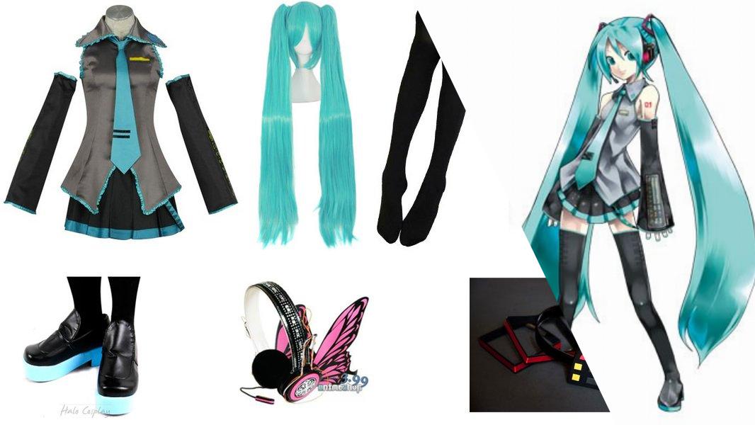 Hatsune Miku Costume Carbon Costume DIY DressUp Guides for Cosplay