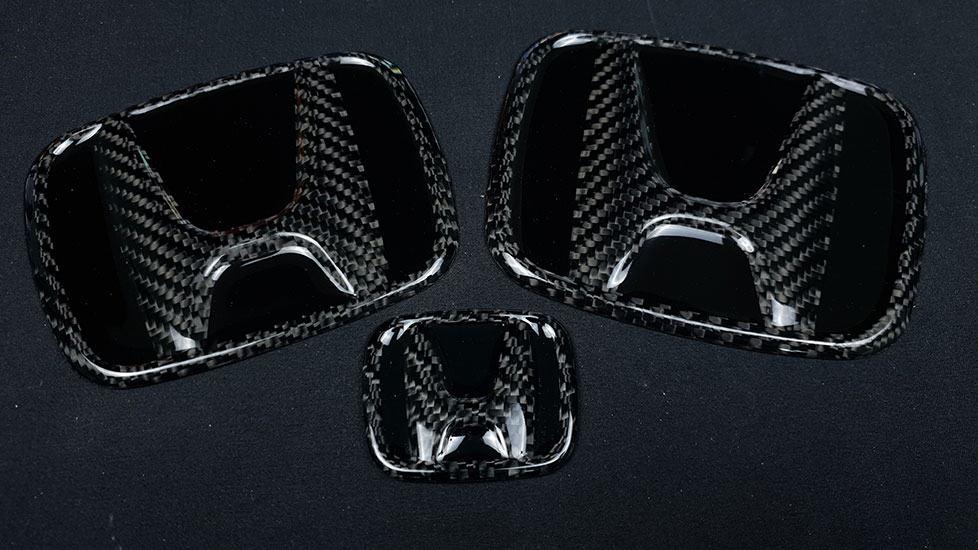 Custom Honda Civic Red Emblems & Logos | Carbon Sixth Element