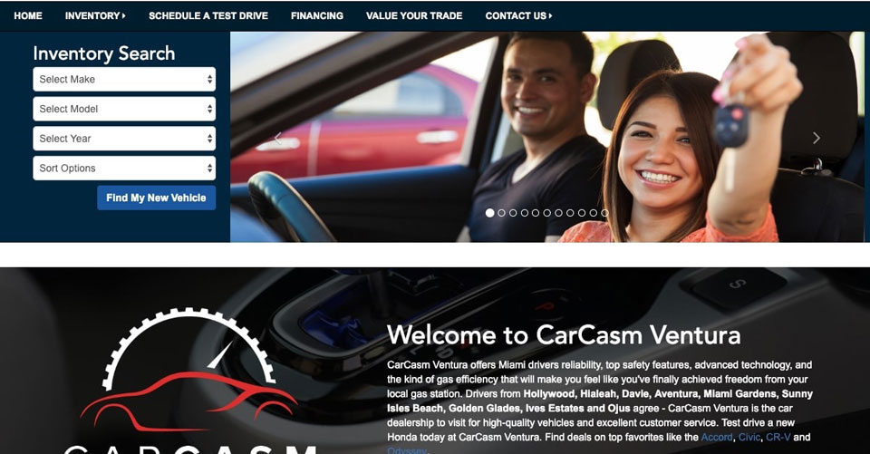 CarCasm Car Dealership Website Services