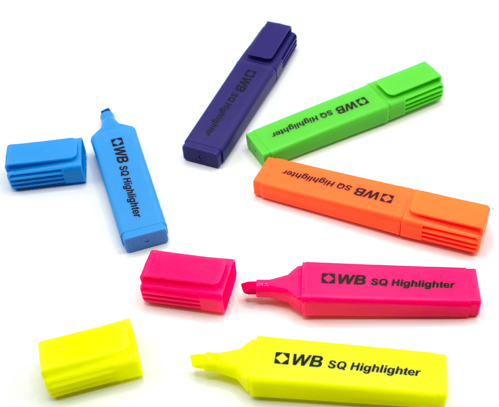 6 Pack of Coloured Highlighters Cardboard Boxes NI Ltd