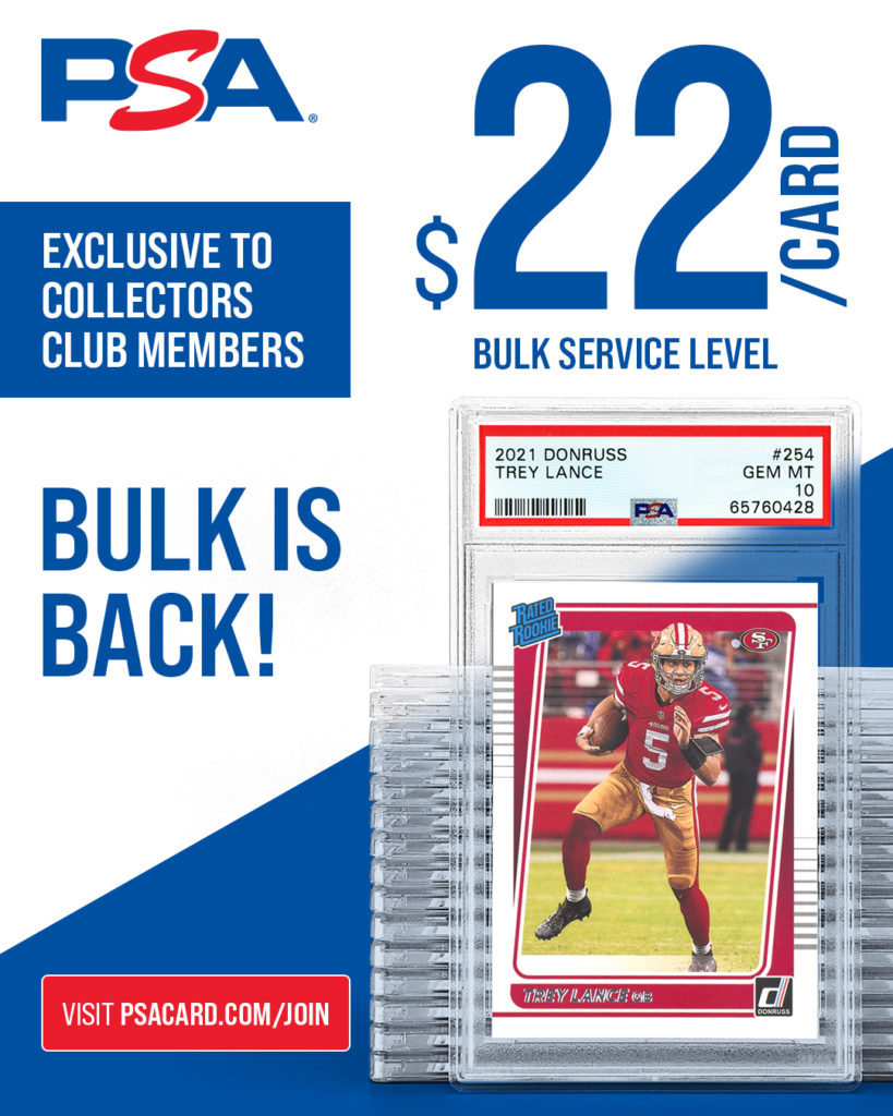 Outlook on the sports card market with the return of PSA bulk grading