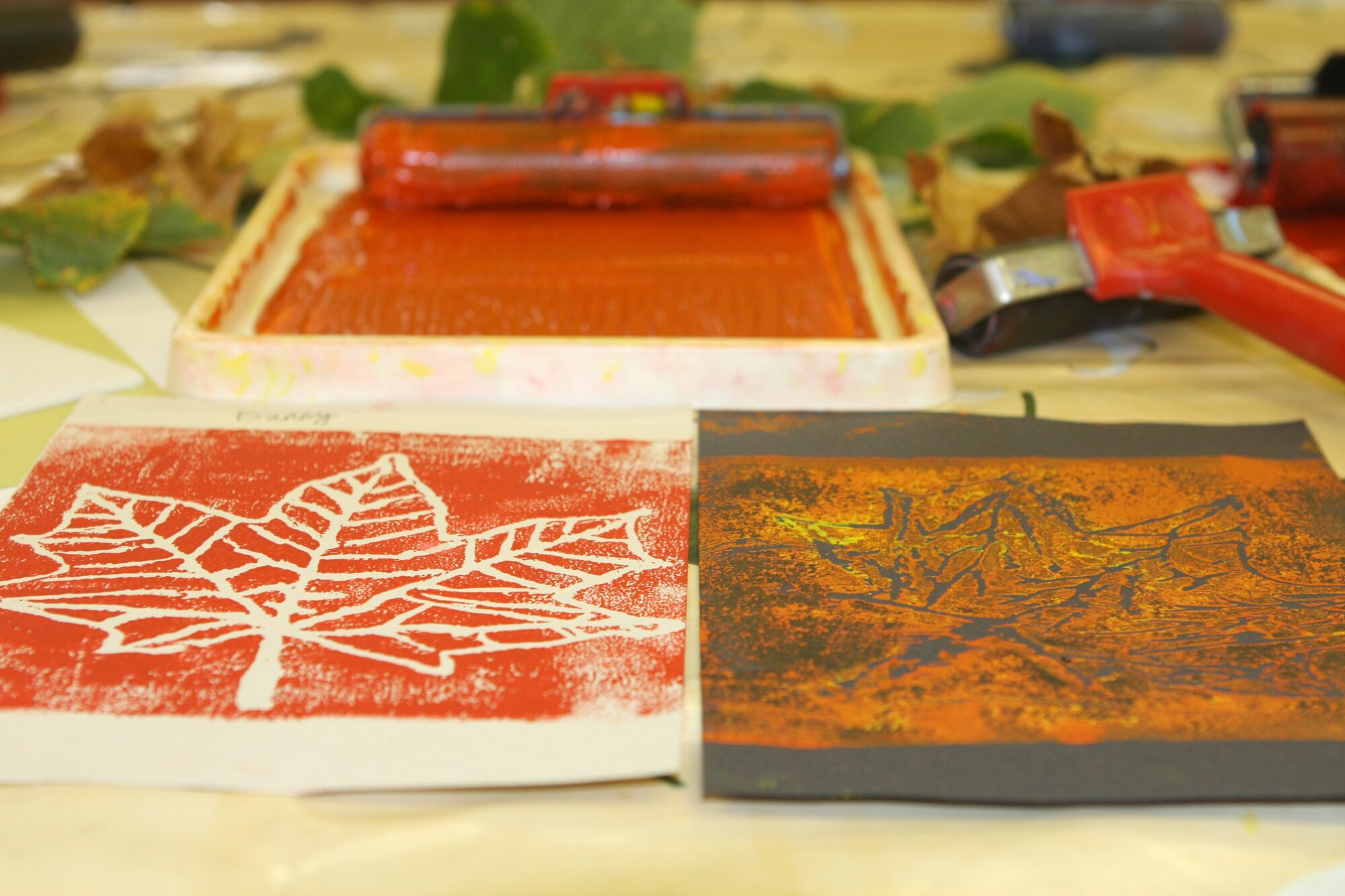 Cardfields block printing Cardfields