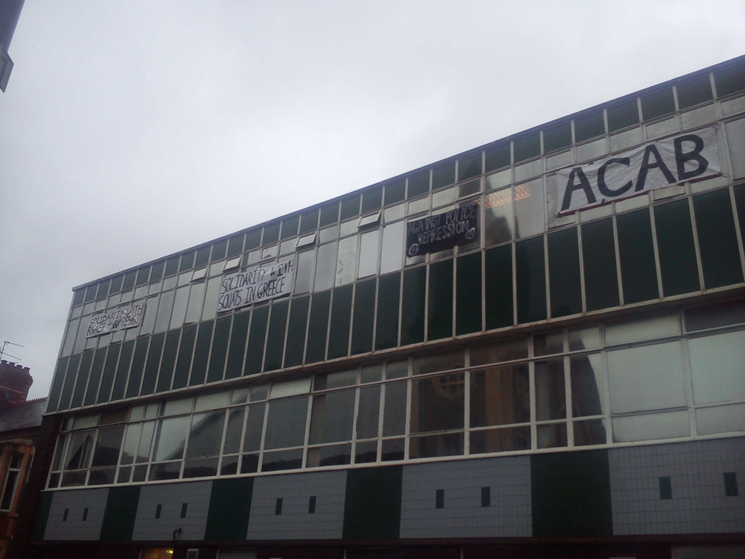 Cardiff (Wales) Solidarity with squats under attack in Greece and