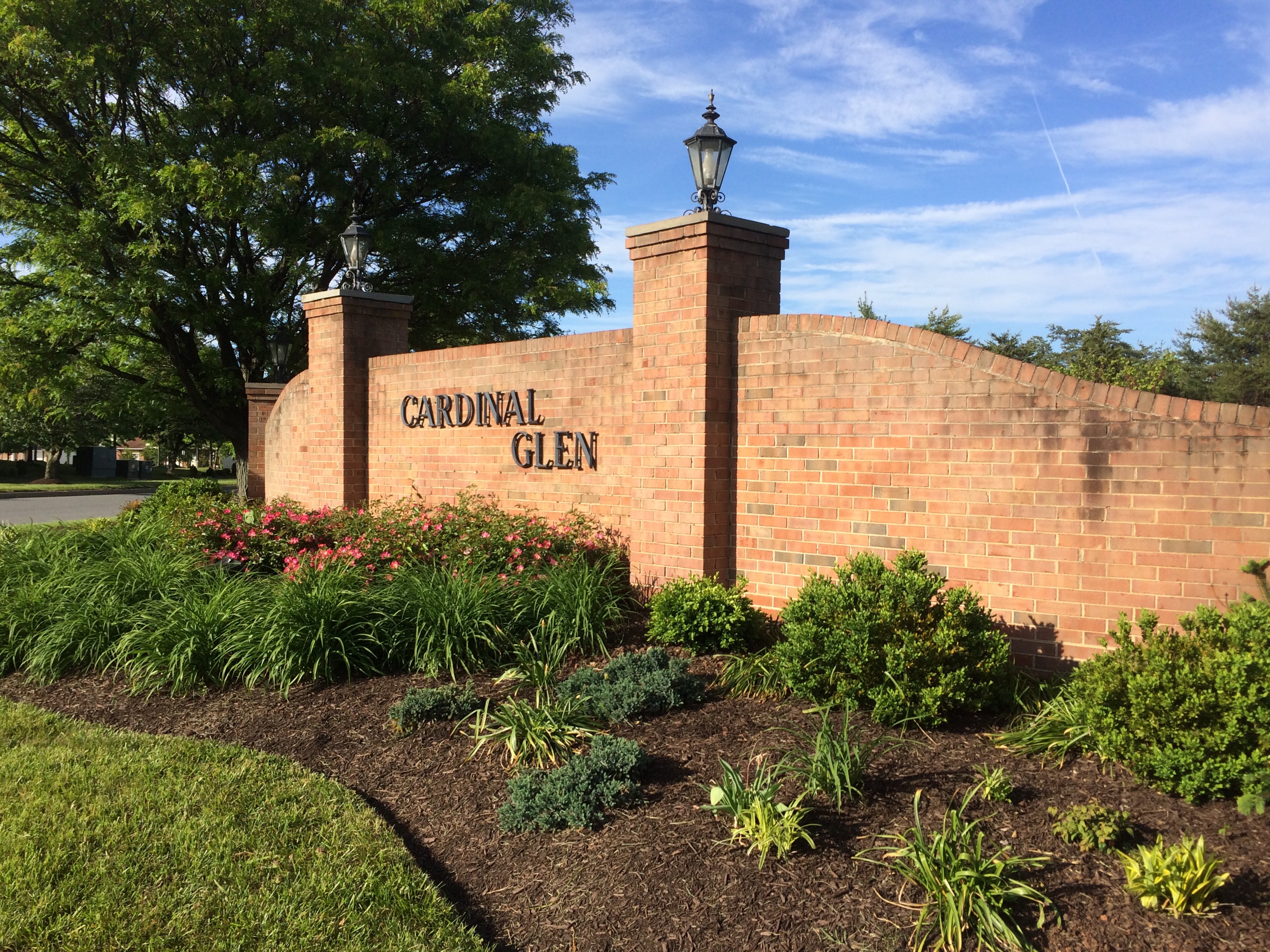 Cardinal Glen of Sterling HOA entrance plantings enhanced