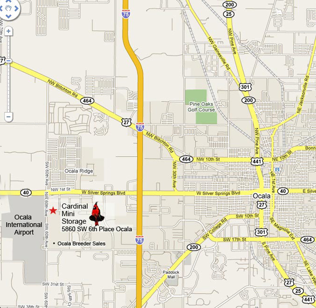 Contact Cardinal Mini Storage in Ocala Florida at 5860 SW 6th Place