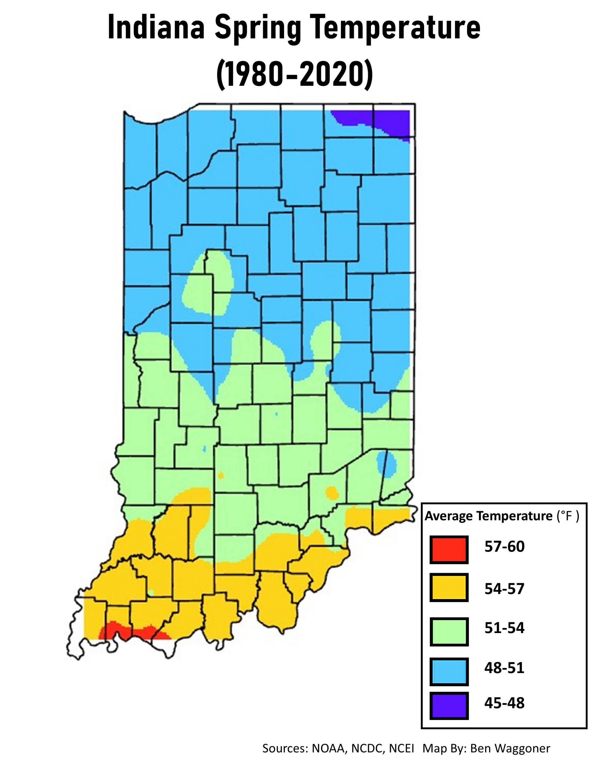 Indiana Climate Discussion 19802020 Cardinal Weather Service