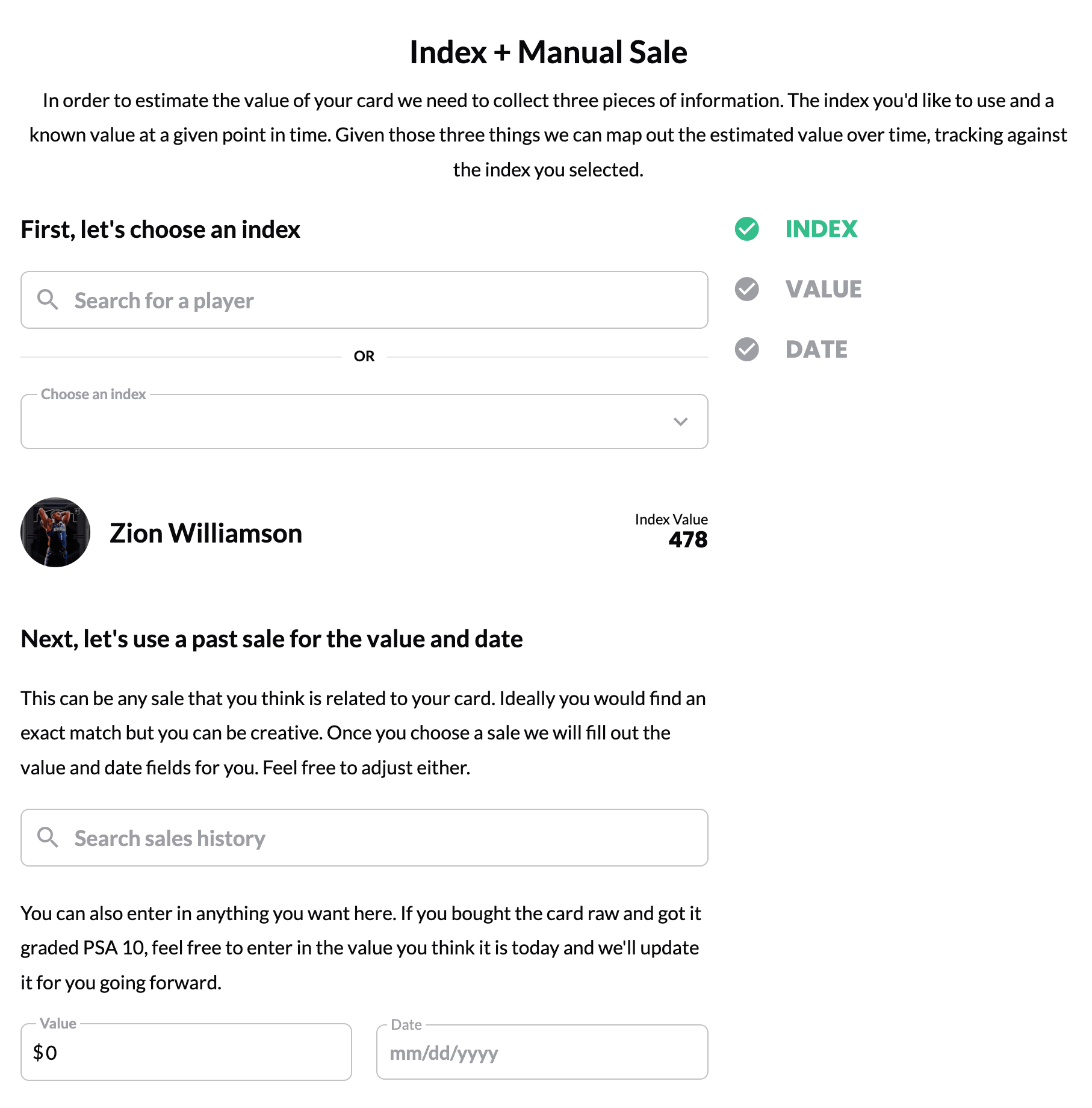 Estimate the Value of any Card in Your Collection Card Ladder