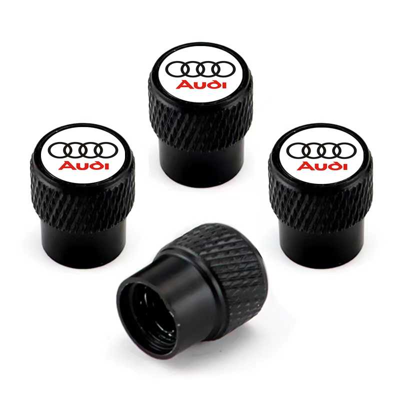 Audi Valve Stem Caps Audi White Tire Valve 5Caps