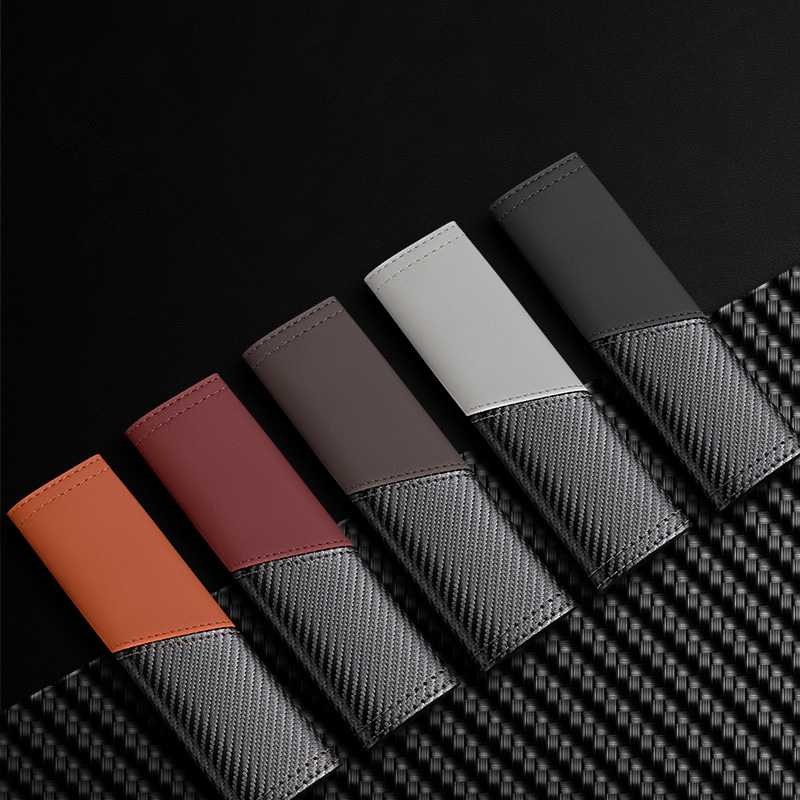 Seat Belt Cover Carbon Fiber Pattern Leather