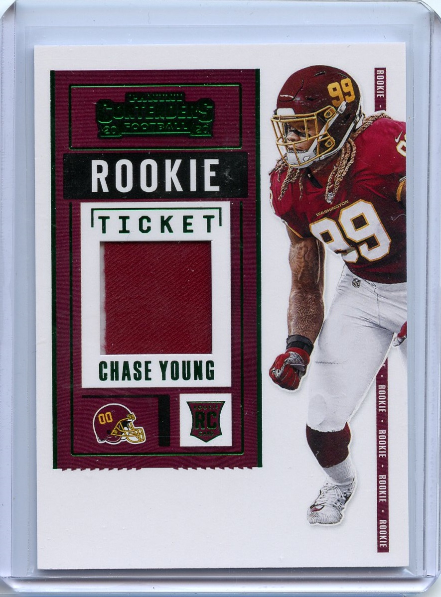 Chase Young 2020 Contenders Rookie Ticket Swatch Variation CardCzar