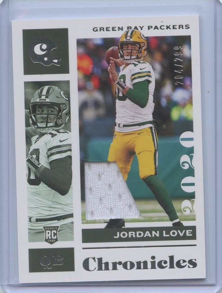 Jordan Love 2020 Chronicles Rookie Patch d 299 CardCzar CardCzar