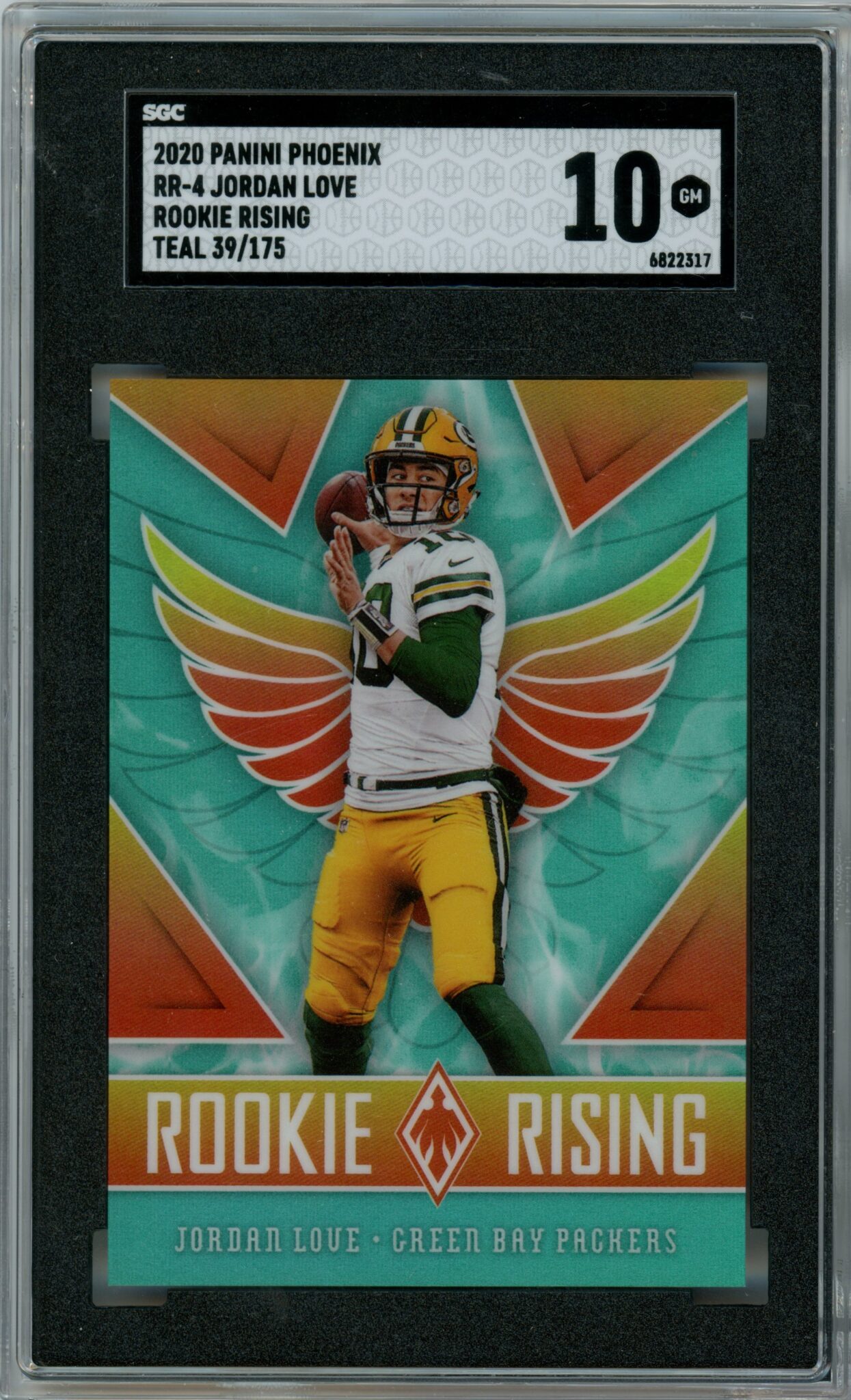 Jordan Love 2020 Phoenix Rookie Rising Teal d 175 SGC 10 CardCzar CardCzar