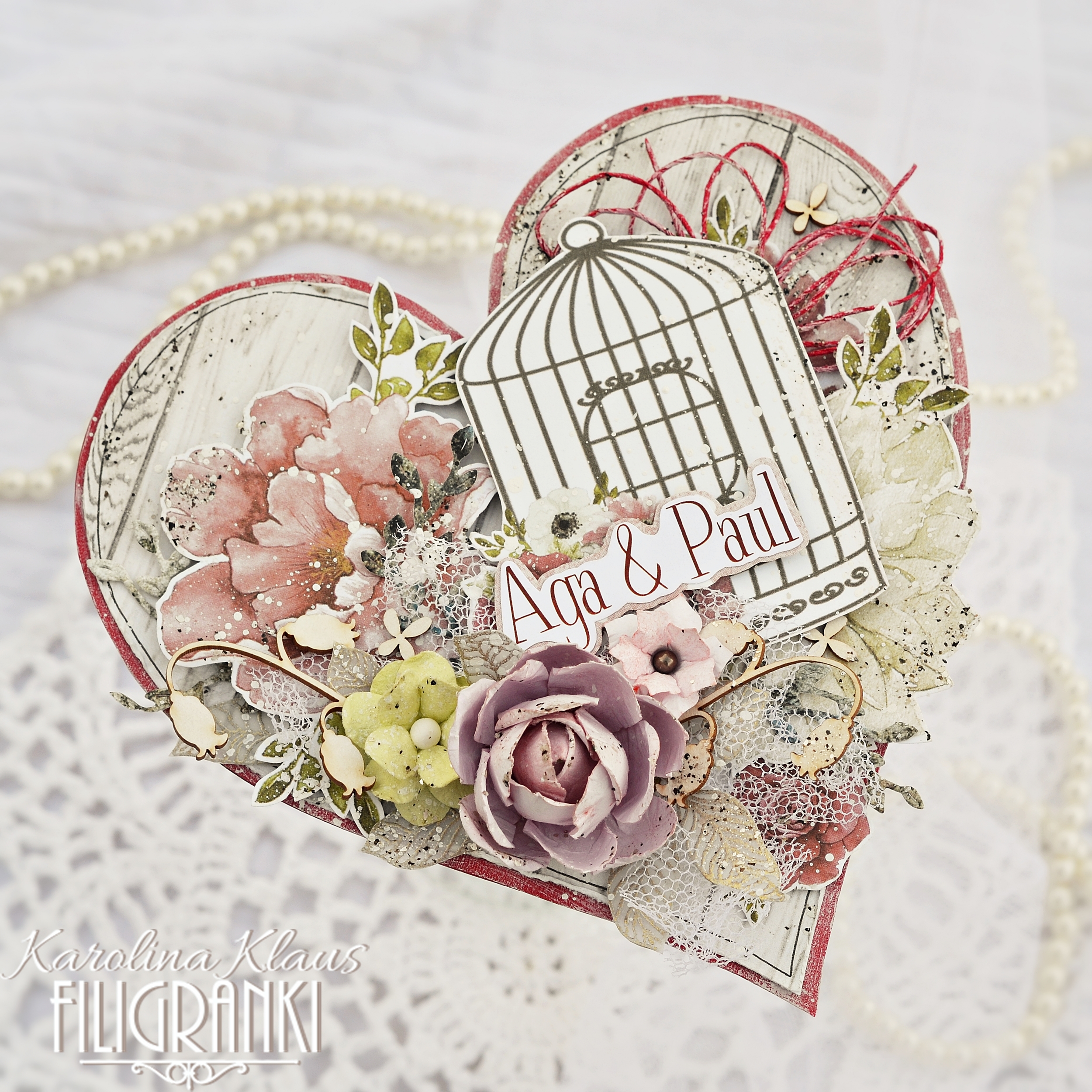 Heart shaped wedding card Cards From Heaven