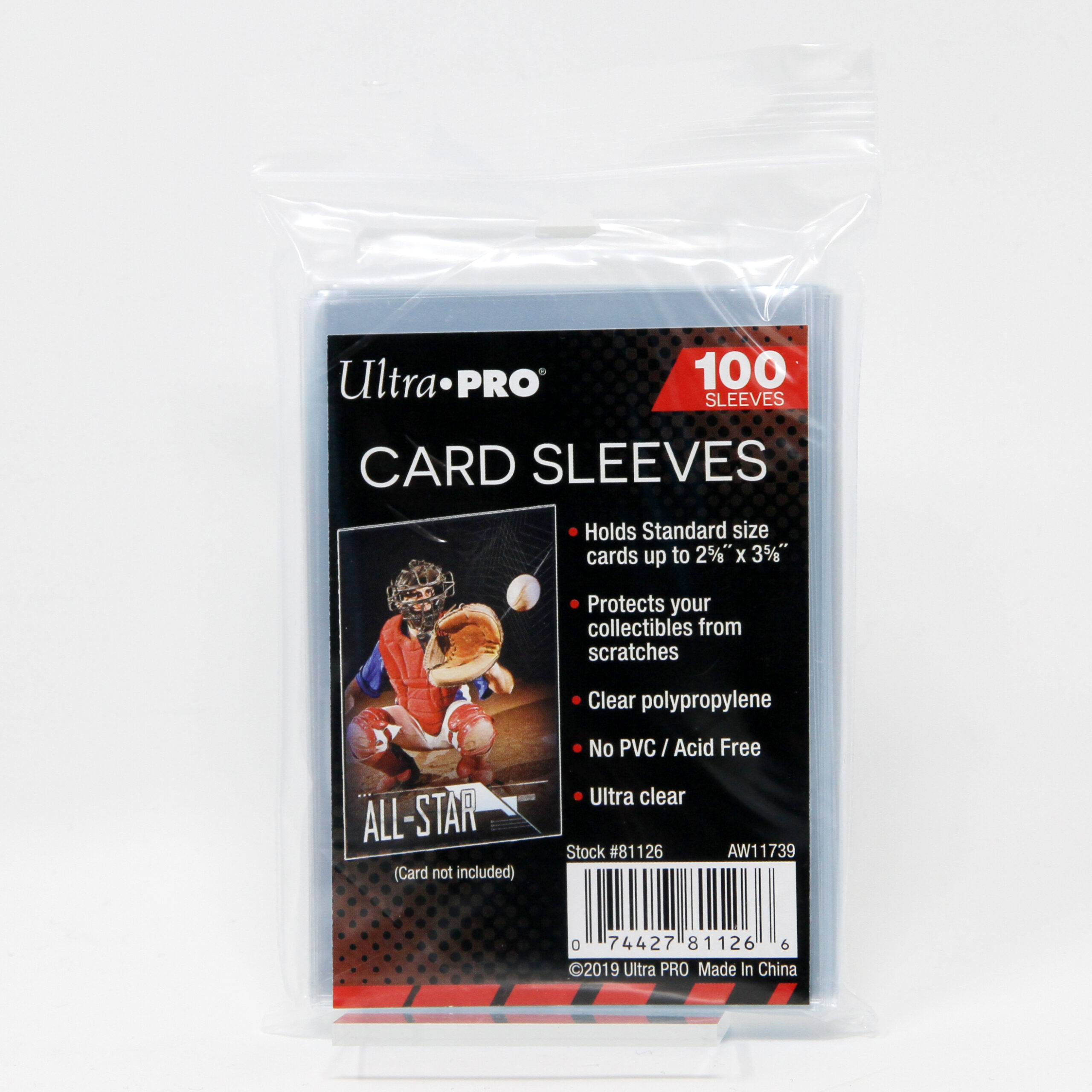 100 Ultra Pro Card Sleeves (2⅝" x 3⅝") cardtree