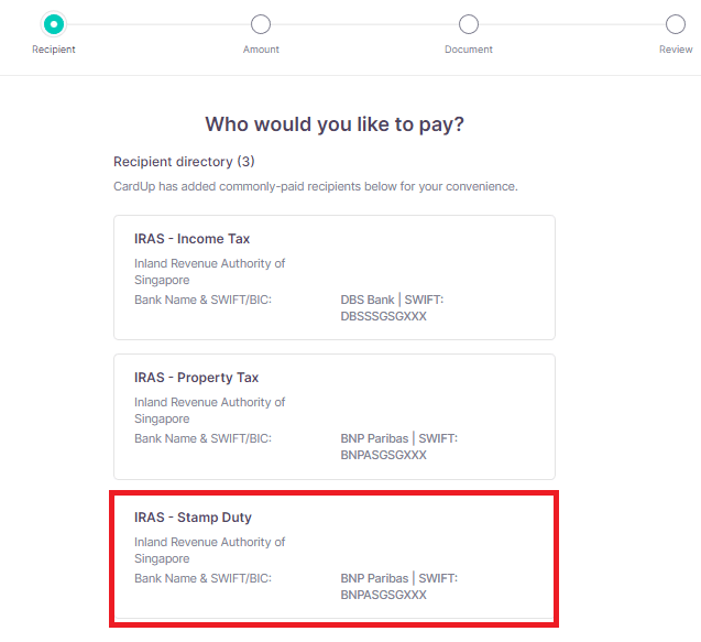 How do you pay stamp duty on CardUp? CardUp Help Center