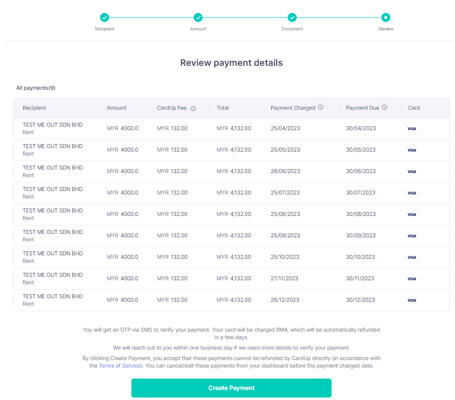 How does rent payment work on CardUp? CardUp MY FAQS