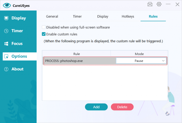 blue light filter windows 10 CareUEyes Best eye protection software