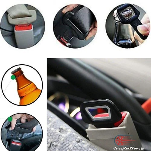 Universal Vehicle Safety Car Seat Belt Alarm Stopper Alloy Buckle