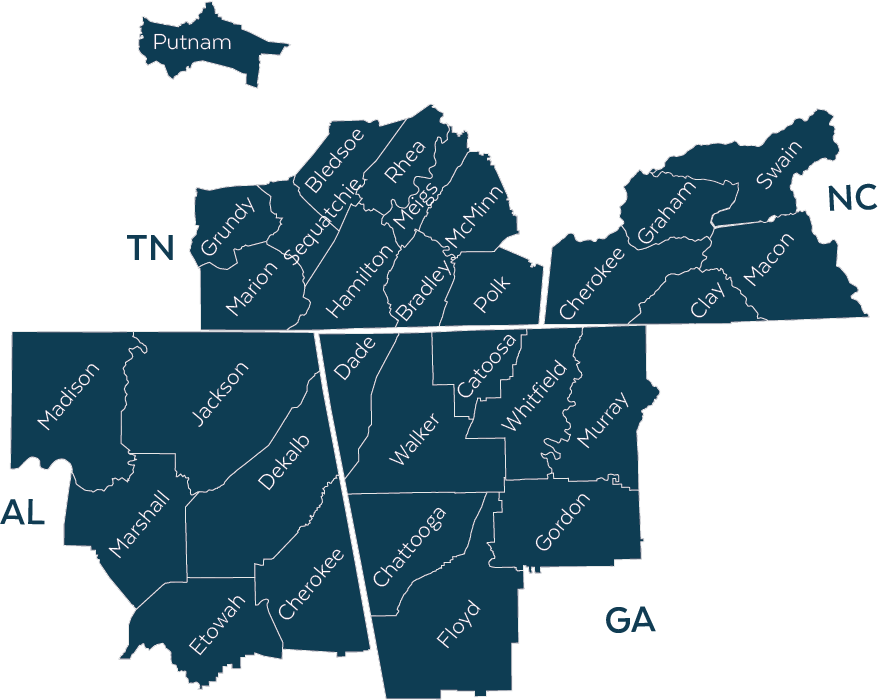 Hospice of Chattanooga Serving Tennessee, and North Carolina