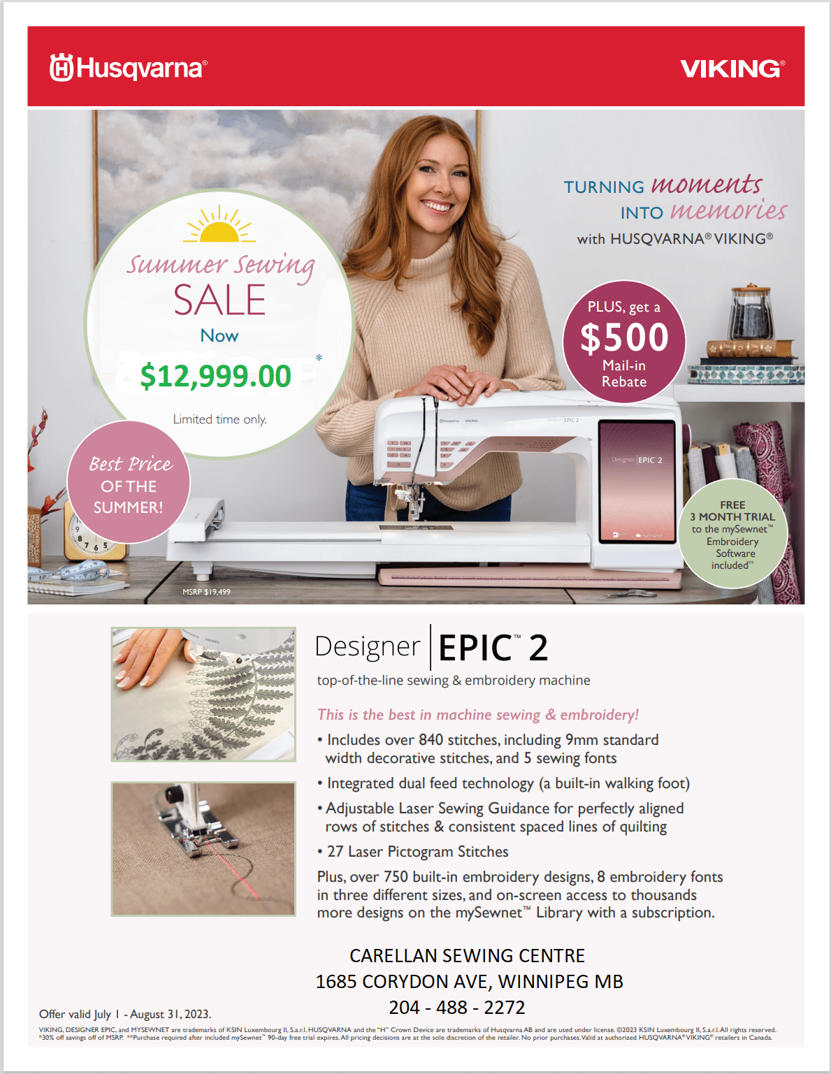 Winnipeg Sewing Centre Winnipeg Sewing Classes PFAFF Husqvarna