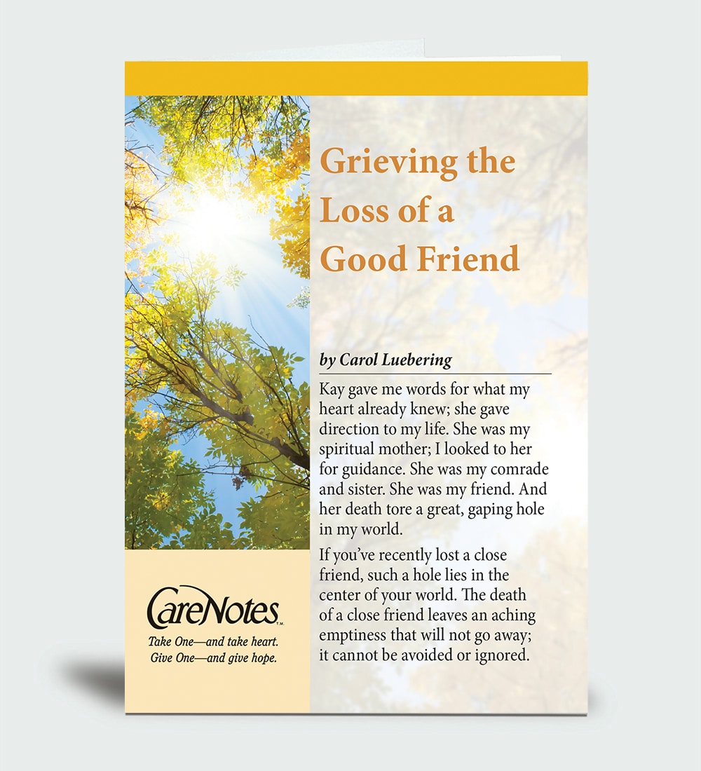 Grieving the Loss of a Good Friend CareNotes