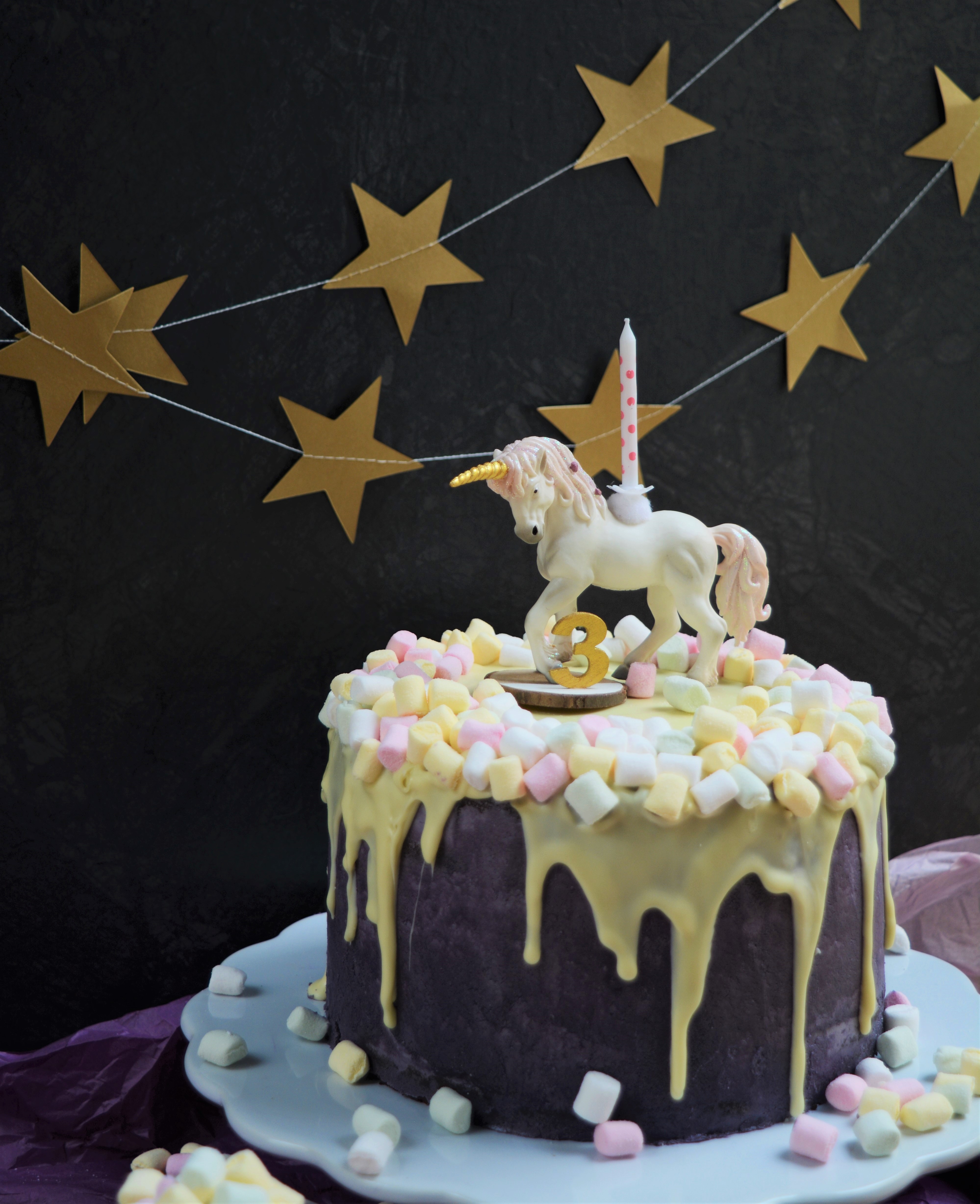 Drip Cake Der Wunsch nach einer lilafarbenen Geburtstagstorte
