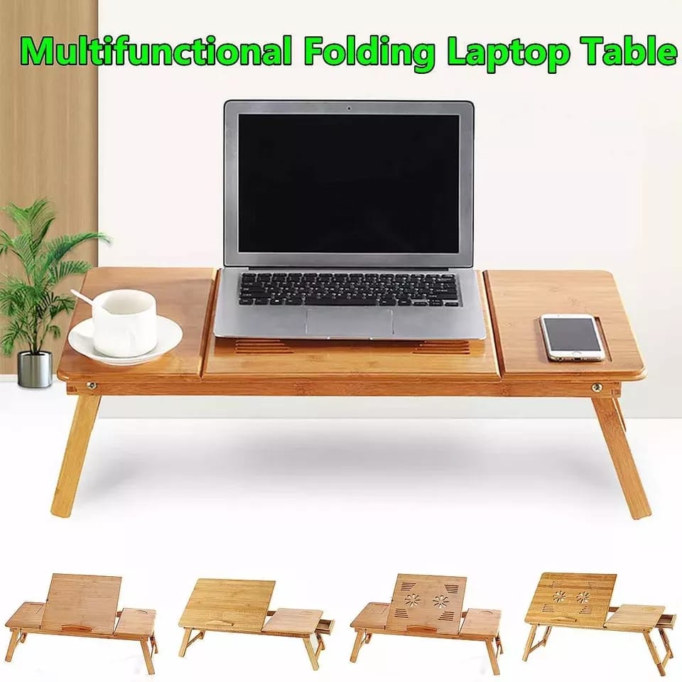 laptop table desk and laptop stand wooden Multifunctional Portable