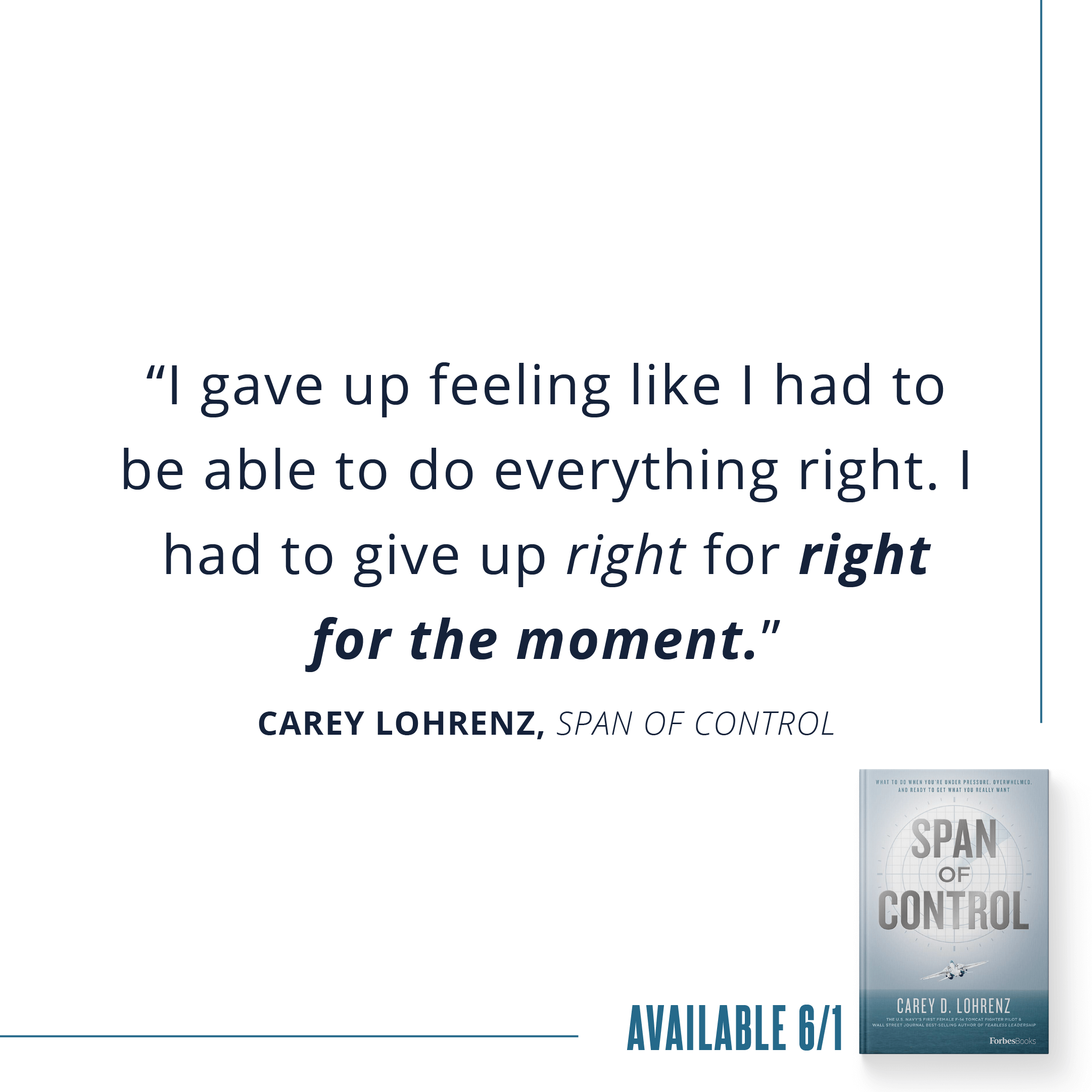 Span of Control Quote Carey Lohrenz Carey Lohrenz