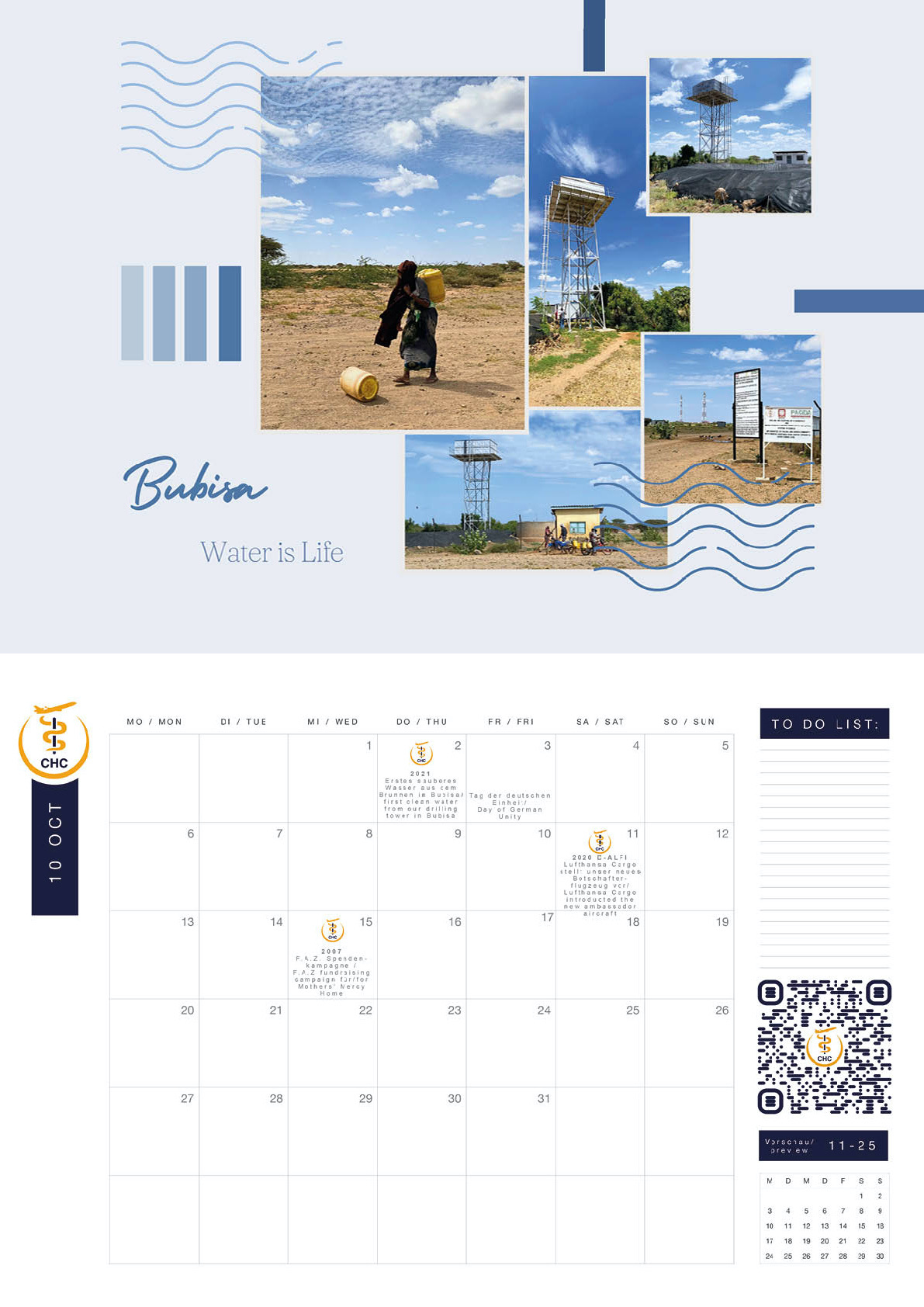 Der CHC Kalender 2025 Cargo Human Care