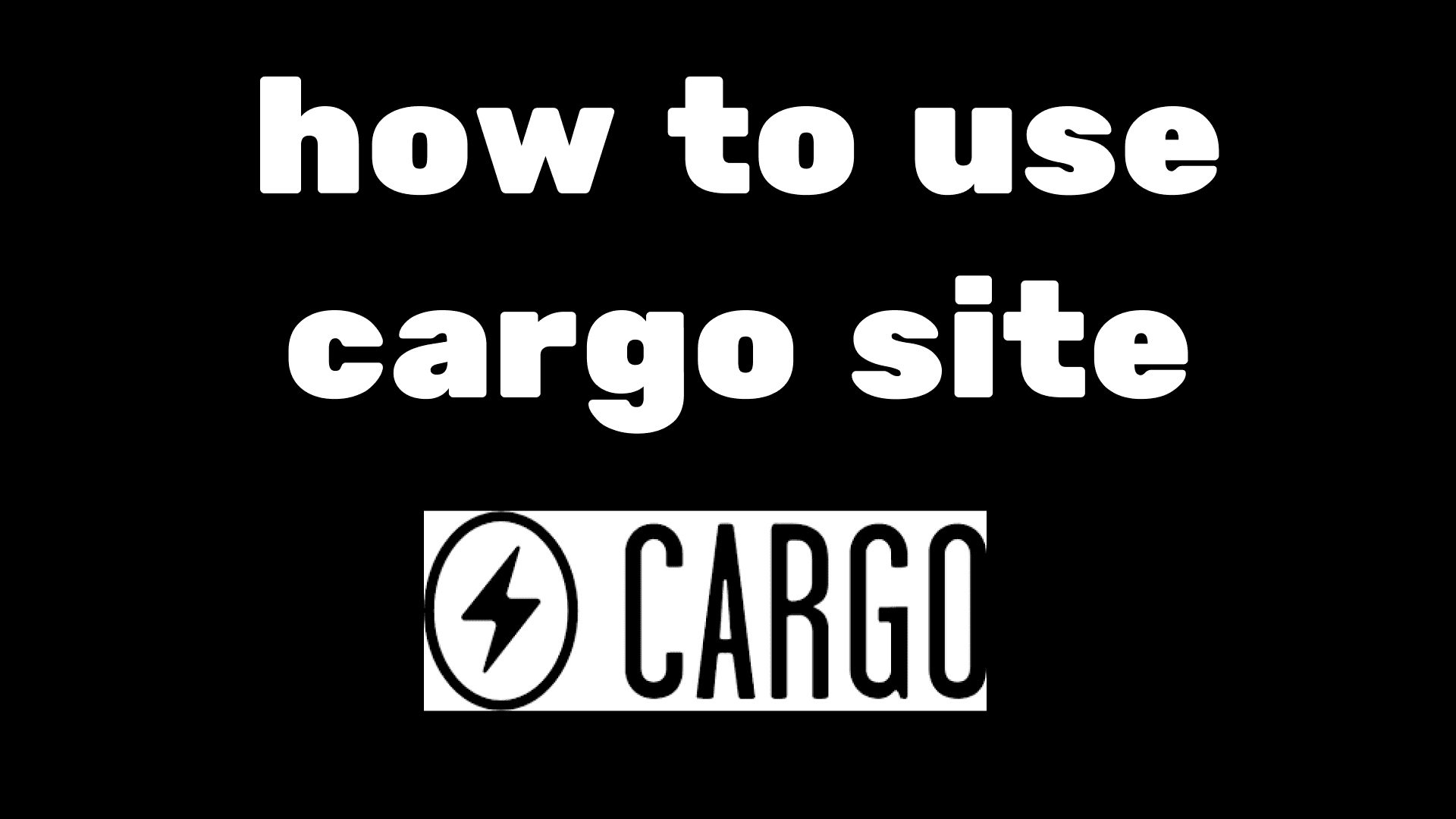 How to use Cargo Collective site? Cargo Site Tutorials
