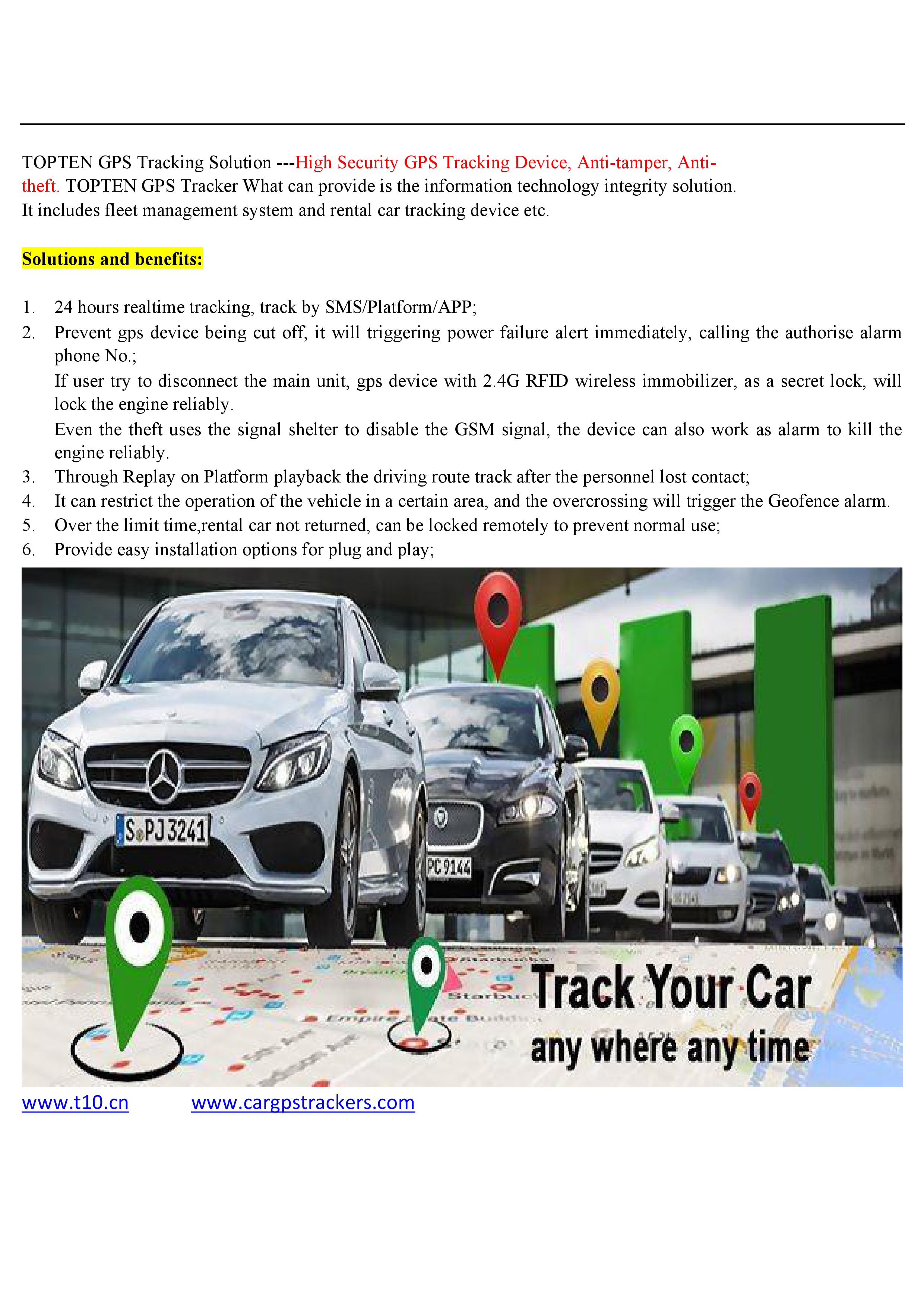 Topten Car Rental GPS Tracking Solutions GPS Tracker Factory