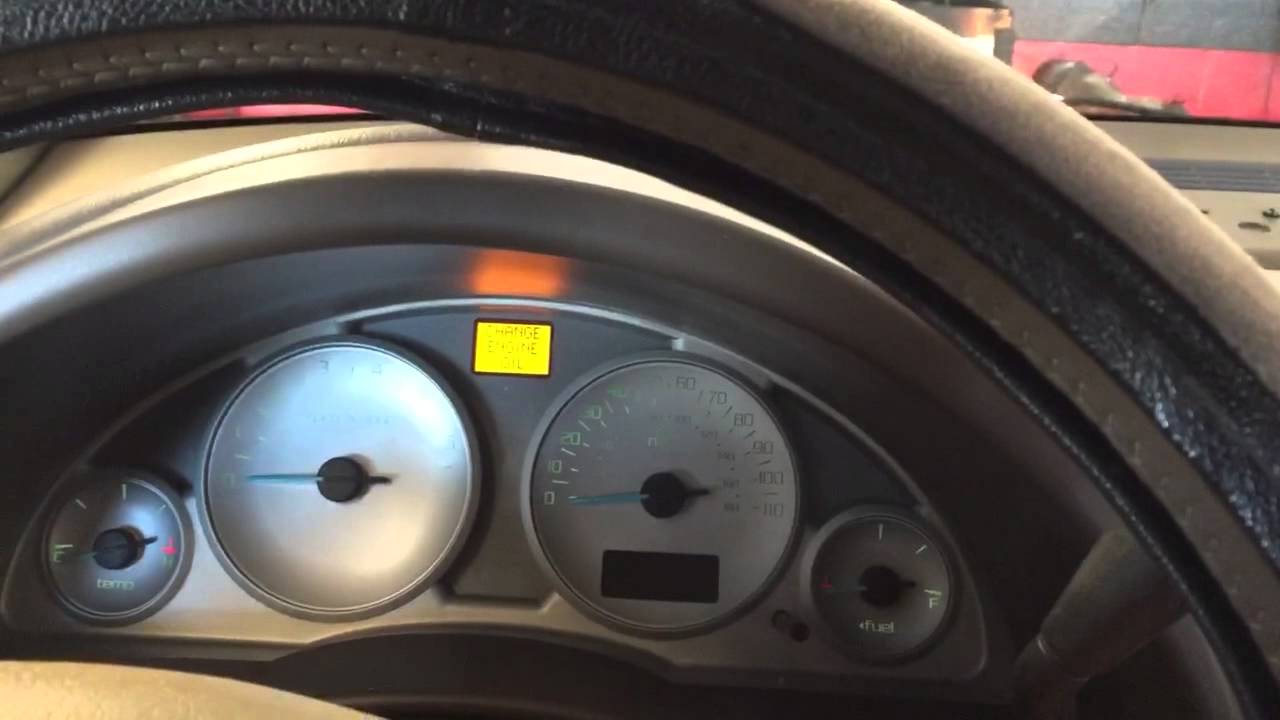 Video Reset Change Engine Oil Light on Buick Rendezvous