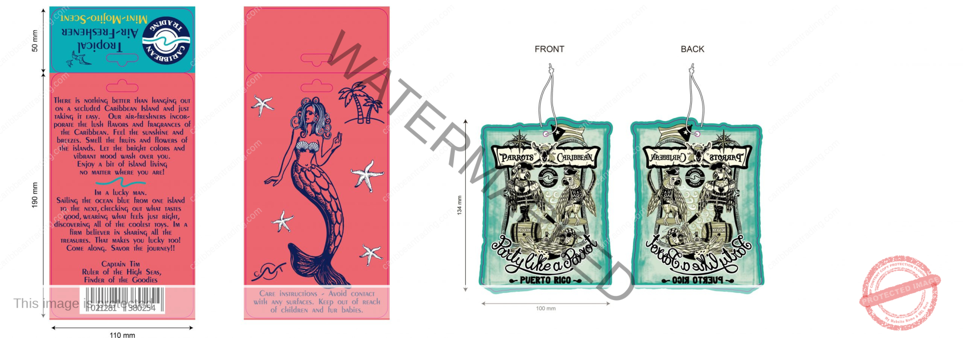 tropical airfreshenersParrots of the Caribbean