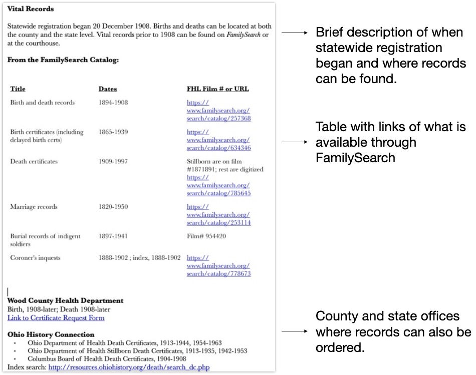 Building a Locality Guide More on Records, Vital Records & Probate