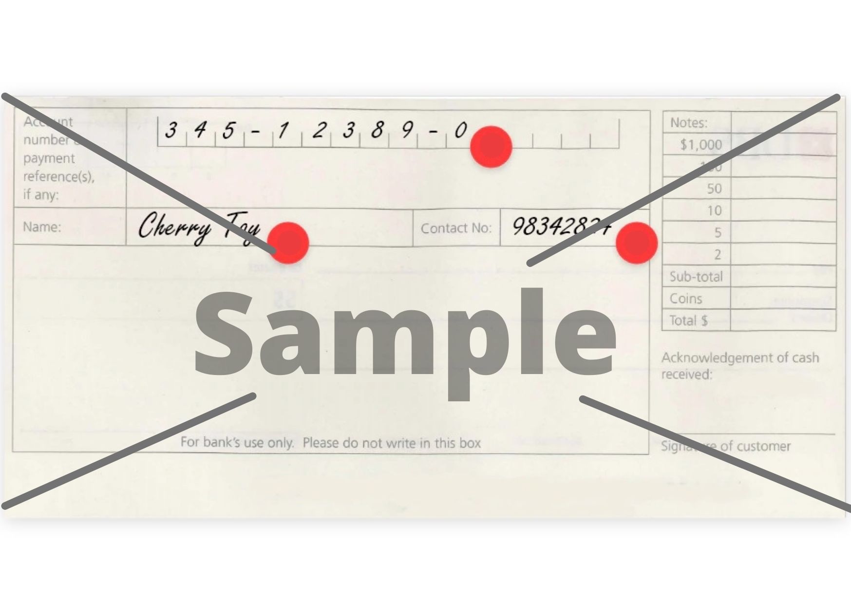 Cash Cheque Caring for Life