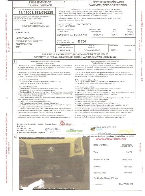What do you do if you get a traffic fine for someone else’s car driving