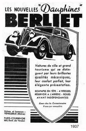 Article Dauphine VIRP2 la dernière berline de Marius Berliet