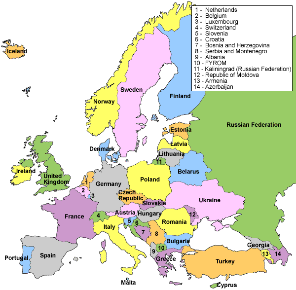 How To Memorize The Map Of Europe Map Of Europe In English With Names DIAAAART