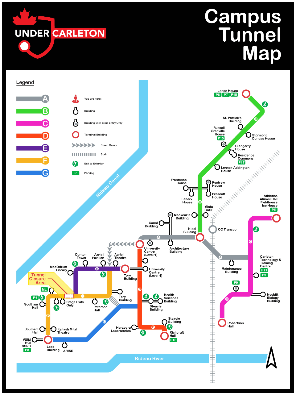 Campus Tunnel Map Finance and Administration