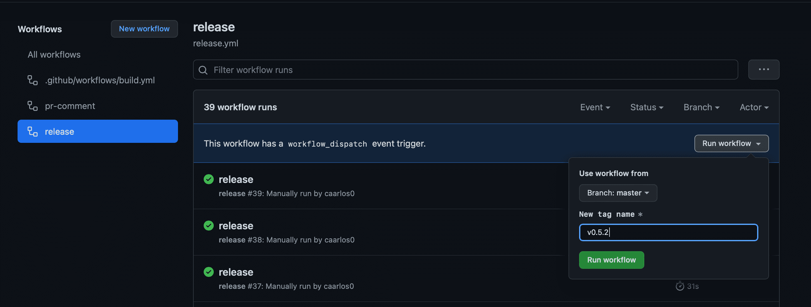 Creating a tag and releasing from a GitHub Action, with GoReleaser