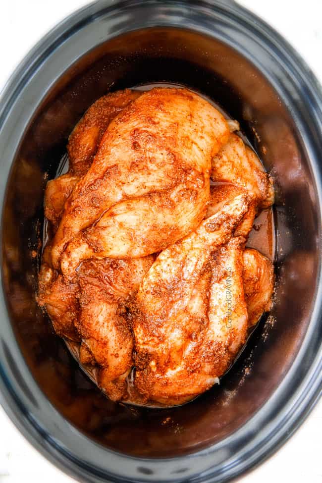 easy Slow Cooker Fiesta Ranch Cream Cheese Chicken Carlsbad Cravings