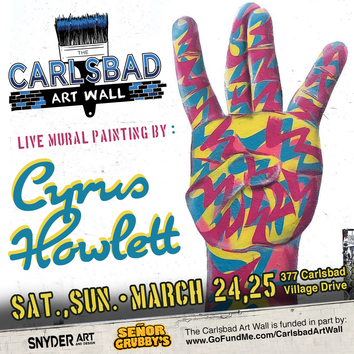 Cyrus Howlett to paint the Carlsbad Art Wall Carlsbad Art and Culture