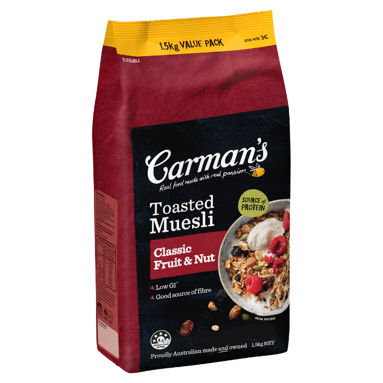 Classic Toasted Fruit & Nut Muesli 1.5kg Carman's Kitchen